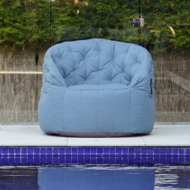 мягкое садовое кресло синее купить