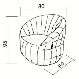 Butterfly Sofa - Thermo Beige (Оксфорд), Цвет: Thermo Beige, Категория ткани: Оксфорд, изображение 3