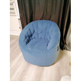 Дизайнерское бескаркасное кресло Butterfly Sofa Blue Jazz (синее)