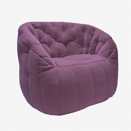 Широкое бескаркасное кресло Butterfly Sofa Sakura Pink (розовое)