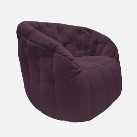 Дизайнерское бескаркасное кресло Butterfly Sofa™ - Aubergine Dream (фиолетовое)
