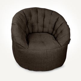 Широкое бескаркасное кресло Butterfly Sofa Hot Chocolate (шоколадное)