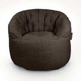 Широкое бескаркасное кресло Butterfly Sofa Hot Chocolate (шоколадное)
