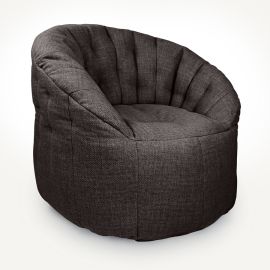 купить широкое бескаркасное кресло Butterfly Sofa Black Sapphire черное