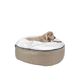 Лежак для собак Pet Lounge Large - Cappuccino Grey Quilt, Цвет лежака: Cappuccino Grey Quilt