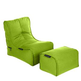 Кресло мешок и пуфик под ноги Evolution Chaise™ - Limespa (Оксфорд зеленый)