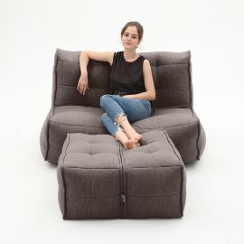 Twin Couch Deluxe - Hot Chocolate (Шенилл), Цвет: Hot Chocolate, Категория ткани: Шенилл