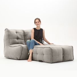 Twin Couch Deluxe - Keystone Grey (Шенилл), Цвет: Keystone Grey, Категория ткани: Шенилл, изображение 2