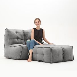 Twin Couch Deluxe - Luscious Grey (Шенилл), Цвет: Luscious Grey, Категория ткани: Шенилл, изображение 2