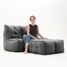 Twin Couch Deluxe - Black Sapphire (Шенилл), Цвет: Yellow Shine, Категория ткани: Велюр, изображение 2