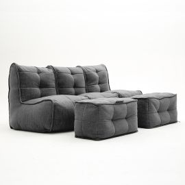 Mod3 Movie Couch Deluxe - Black Sapphire (Шенилл), Цвет: Mocha Mousse, Категория ткани: Экокожа