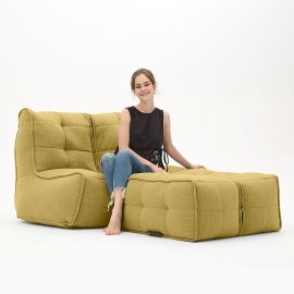 Twin Couch Deluxe - Yellow Shine  (Шенилл), Цвет: Yellow Shine, Категория ткани: Шенилл, изображение 2