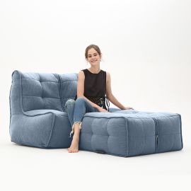 Twin Couch Deluxe - Blue Jazz (Шенилл), Цвет: Blue Jazz, Категория ткани: Шенилл, изображение 2