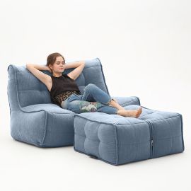 Twin Couch Deluxe - Blue Jazz (Шенилл), Цвет: Blue Jazz, Категория ткани: Шенилл, изображение 3