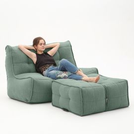 Twin Couch Deluxe - Pepper Mint (Шенилл), Цвет: Pepper Mint, Категория ткани: Шенилл, изображение 3