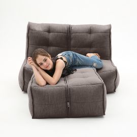 Twin Couch Deluxe - Hot Chocolate (Шенилл), Цвет: Hot Chocolate, Категория ткани: Шенилл, изображение 4