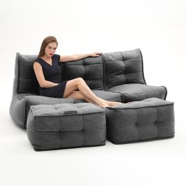 Mod3 Movie Couch Deluxe - Black Sapphire (Шенилл), Цвет: Mocha Mousse, Категория ткани: Экокожа, изображение 4