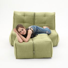 Twin Couch Deluxe - Lime Citrus (Шенилл), Цвет: Lime Citrus, Категория ткани: Шенилл, изображение 4