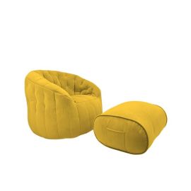 Butterfly Sofa Deluxe - Yellow Shine (Велюр), Цвет: Yellow Shine, Категория ткани: Велюр, изображение 5