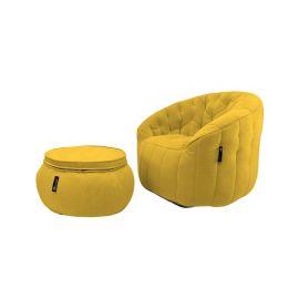 Butterfly Chaise - Yellow Shine (Велюр), Цвет: Yellow Shine, Категория ткани: Велюр, изображение 4