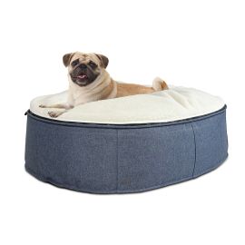 Лежак для собак Pet Lounge Medium - Blue Dream Sheep, Цвет лежака: Cappuccino Grey Quilt, Размер лежака: Medium 90см