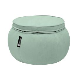 Купить пуфик под ноги оттоманку Wing Ottoman - Pepper Mint (серо-зеленый велюр)