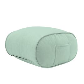 Купить бескаркасную мебель кресло и пуфик Butterfly Sofa Deluxe - Pepper Mint (серо-зеленый велюр)