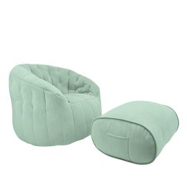 Купить бескаркасную мебель кресло и пуфик Butterfly Sofa Deluxe - Pepper Mint (серо-зеленый велюр) Купить бескаркасную мебель кресло и пуфик Butterfly Sofa Deluxe - Pepper Mint (серо-зеленый велюр)