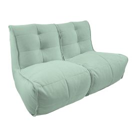 Купить бескаркасный модульный диван Twin Couch - Pepper Mint (серо-зеленый велюр)