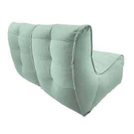 Купить бескаркасный модульный диван Twin Couch - Pepper Mint (серо-зеленый велюр)