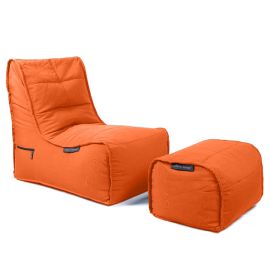 Кресло мешок и пуфик под ноги Evolution Chaise™ - Desert Sunset (Оксфорд оранжевый)