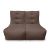 Модульный диван Twin Couch шоколадного цвета в собранном виде