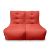 Модульный диван Twin Couch красного цвета в собранном виде