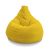Бескаркасное кресло-мешок Bean Bag™- Yellow Shine (желтый), Цвет: Капибара - 4XL Eco Weave (велюр, бежевый), Категория ткани: Велюр, изображение 2