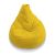 Бескаркасное кресло-мешок Bean Bag™- Yellow Shine (желтый), Цвет: Капибара - 4XL Eco Weave (велюр, бежевый), Категория ткани: Велюр, изображение 3