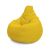Бескаркасное кресло-мешок Bean Bag™- Yellow Shine (желтый), Цвет: Капибара - 4XL Eco Weave (велюр, бежевый), Категория ткани: Велюр, изображение 4