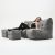 Бескаркасный модульный диван Mod4 Quad Couch™ - Keystone Grey (светло-серый), Цвет: Luscious Grey, Категория ткани: Шенилл, изображение 3