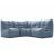 Бескаркасный модульный угловой диван Mod3 Cozy Corner™ - Keystone Grey (светло-серый), Цвет: Blue Jazz, Категория ткани: Шенилл, изображение 3