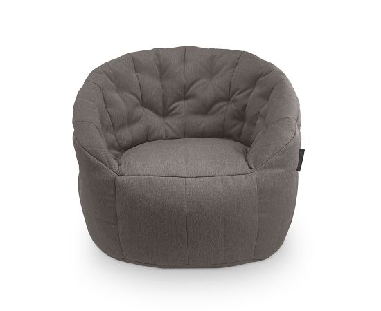 купить бескаркасное лаунж  кресло Butterfly Sofa™ - Luscious Grey (серое) в жаккарде