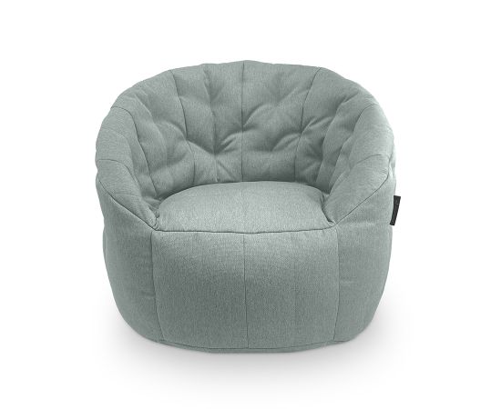 Купить бескаркасное лаунж кресло Butterfly Sofa в мятном серо-зеленом цвете Pepper Mint (жаккард)