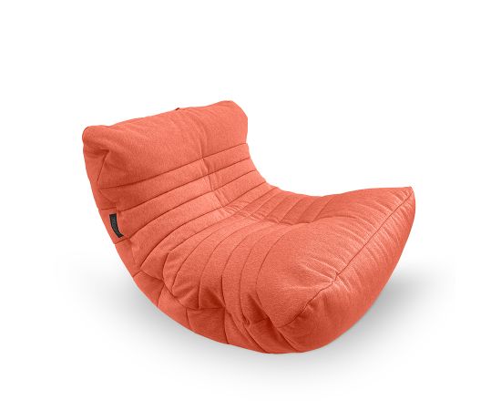 Бескаркасное кресло Acoustic Sofa в мятном жаккарде Pepper Mint - вид спереди