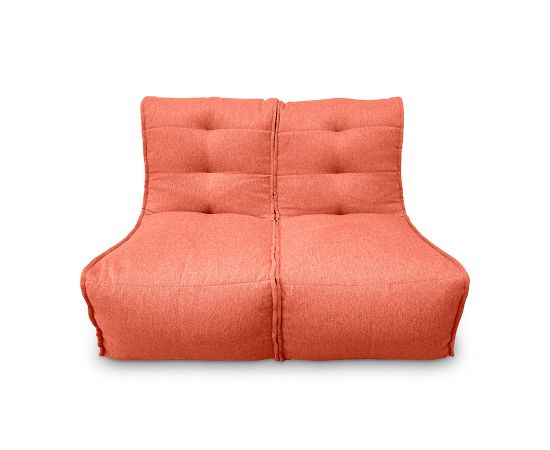 Модульный диван Twin Couch терракотового цвета в собранном виде