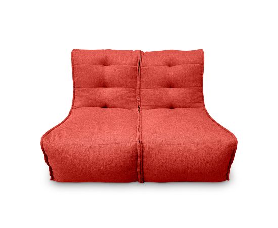 Модульный диван Twin Couch красного цвета в собранном виде