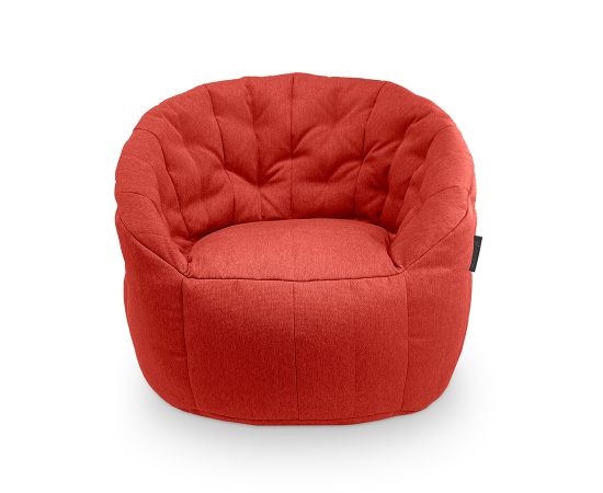 Купить бескаркасное лаунж кресло Butterfly Sofa в красном цвете Wildberry Deluxe (Жаккард)