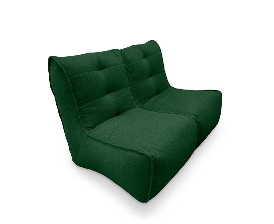 Две секции дивана Forest Green в интерьере с природными элементами