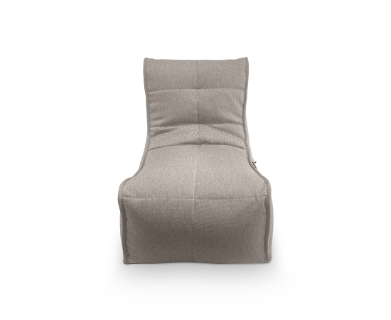 Эргономичное серое кресло мешок с высокой спинкой в современном интерьере