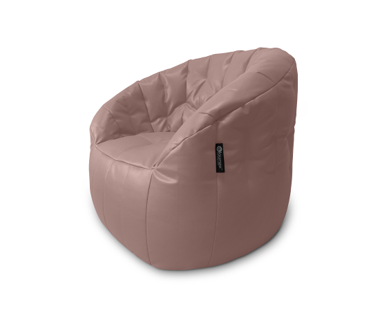 Крупный план фиолетовой экокожи Purple Rain на кресле Butterfly Sofa. Глубокий насыщенный оттенок.