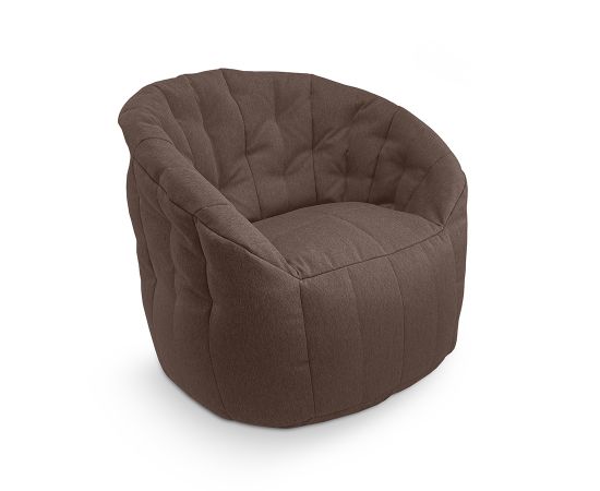 Купить бескаркасное лаунж кресло Butterfly Sofa Hot Chocolate (шоколадное)​​ жаккард