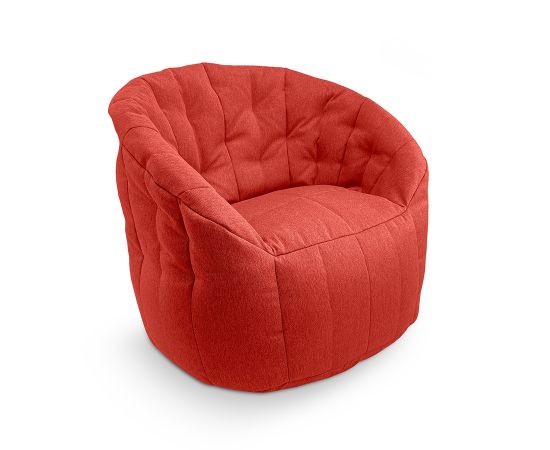 Купить бескаркасное лаунж кресло Butterfly Sofa в красном цвете Wildberry Deluxe (Жаккард)