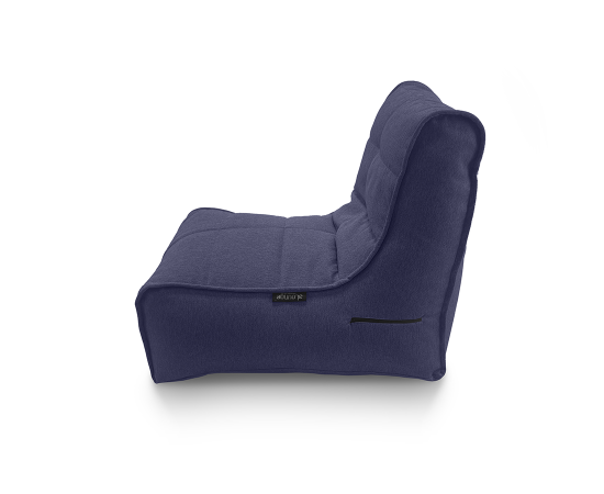 Комплект: кресло Evolution Sofa с пуфиком и подушкой в жаккарде Blue Jazz